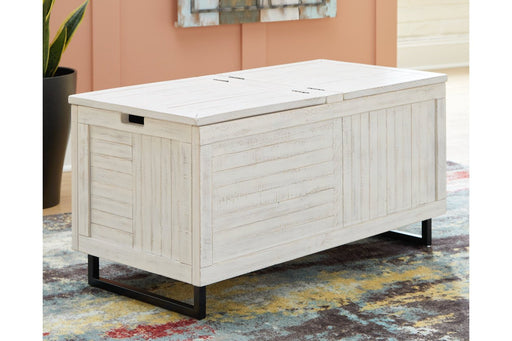 Coltport Distressed White Storage Trunk - Lara Furniture