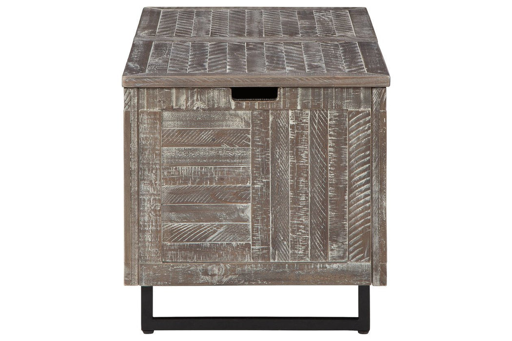 Coltport Distressed Gray Storage Trunk - Lara Furniture