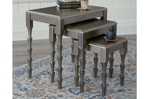 Larkendale Metallic Gray Accent Table (Set of 3) - Lara Furniture