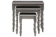 Larkendale Metallic Gray Accent Table (Set of 3) - Lara Furniture