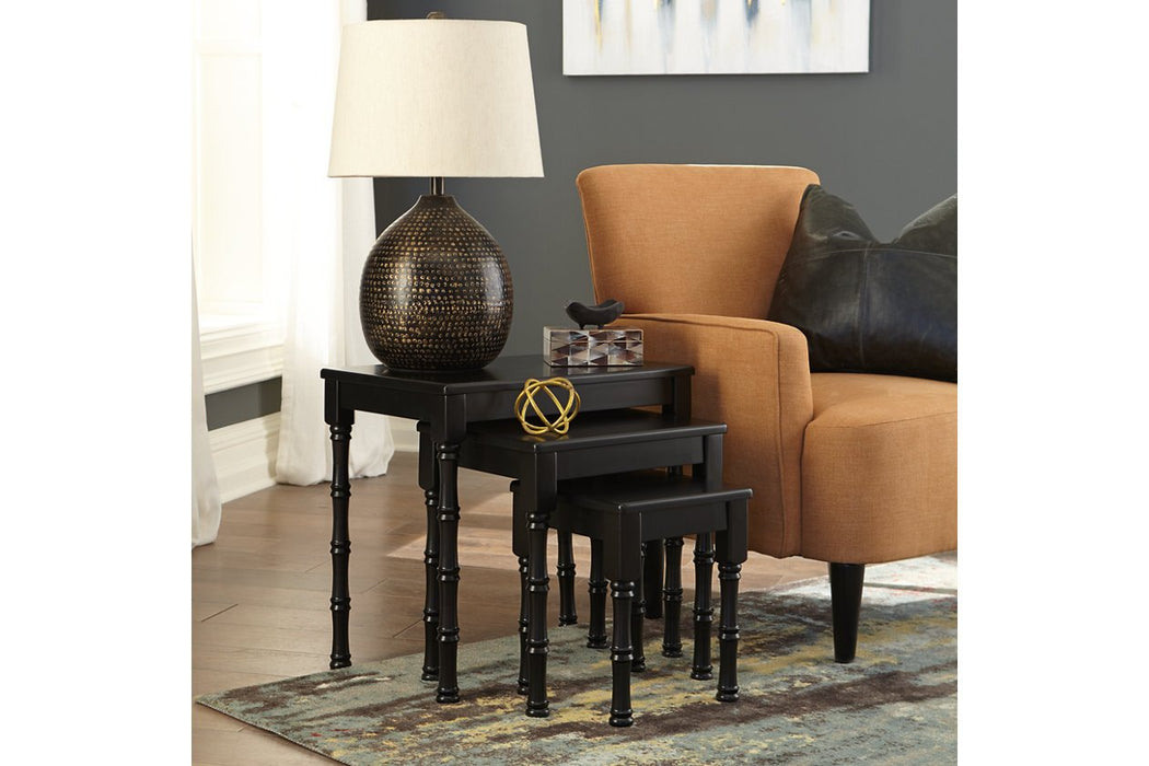 Dasonbury Black Accent Table (Set of 3) - Lara Furniture