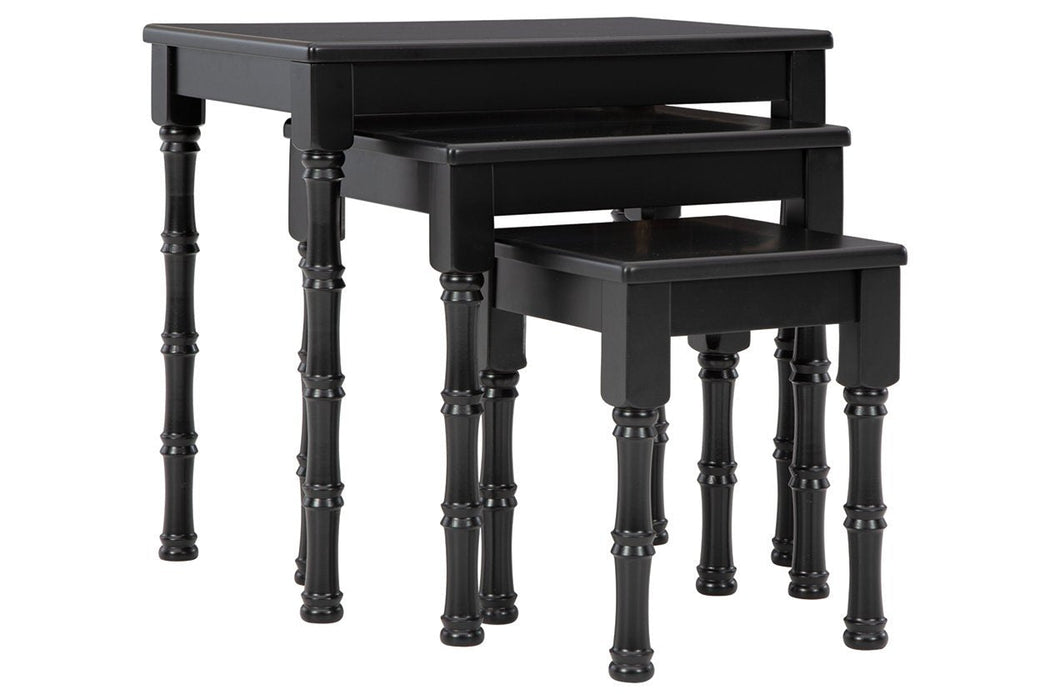 Dasonbury Black Accent Table (Set of 3) - Lara Furniture