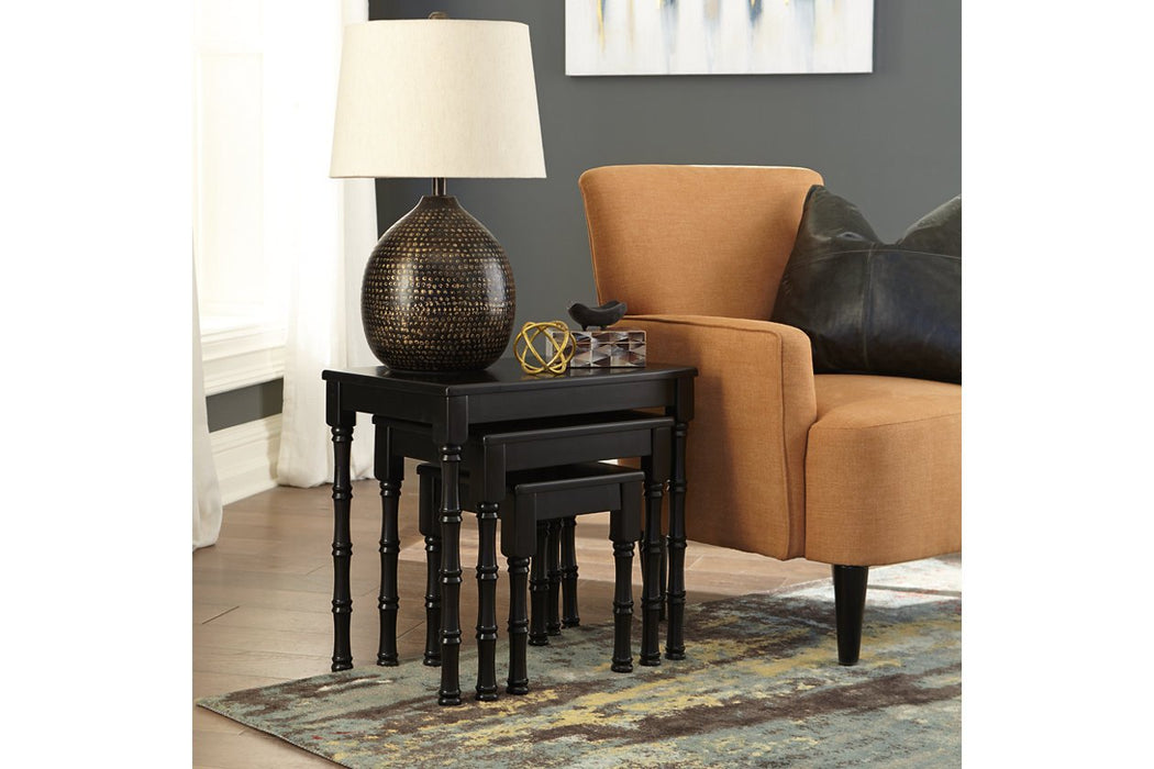 Dasonbury Black Accent Table (Set of 3) - Lara Furniture