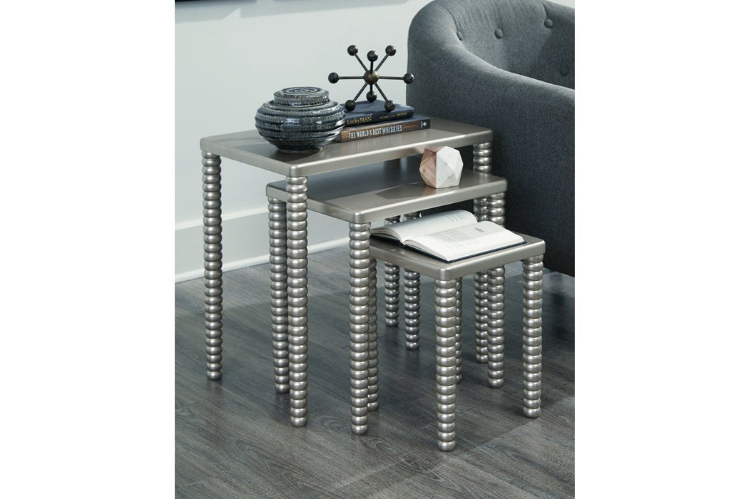 Caitworth Champagne Accent Table (Set of 3) - Lara Furniture