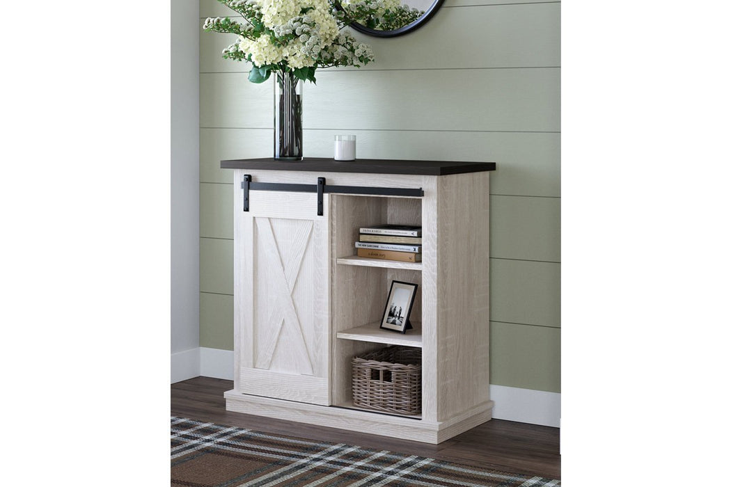 Dorrinson Antique White Accent Cabinet - Lara Furniture