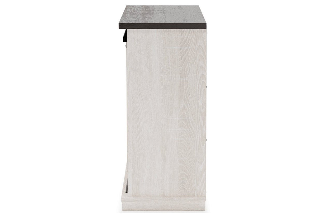 Dorrinson Antique White Accent Cabinet - Lara Furniture