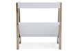 Blariden White/Tan Small Bookcase - Lara Furniture