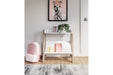 Blariden White/Tan Small Bookcase - Lara Furniture