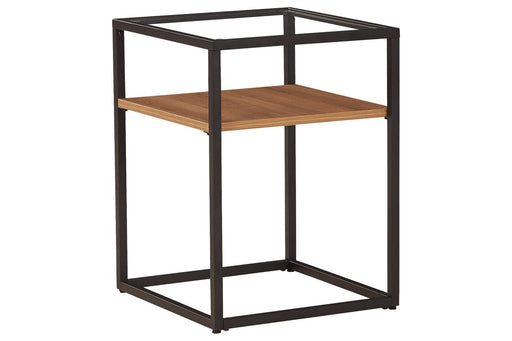 Harrelburg Light Brown/Black Accent Table - Lara Furniture