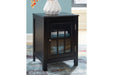 Opelton Black Accent Cabinet - Lara Furniture