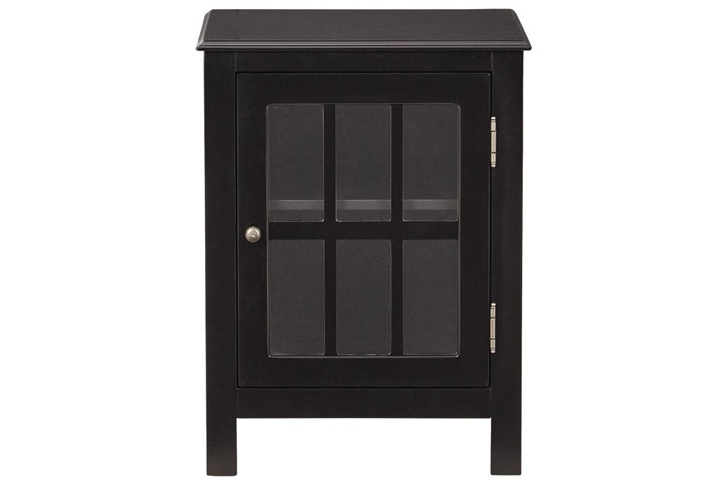 Opelton Black Accent Cabinet - Lara Furniture