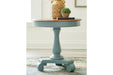 Mirimyn Teal/Brown Accent Table - Lara Furniture