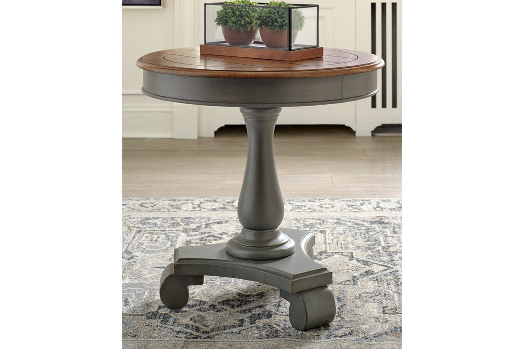 Mirimyn Gray/Brown Accent Table - Lara Furniture