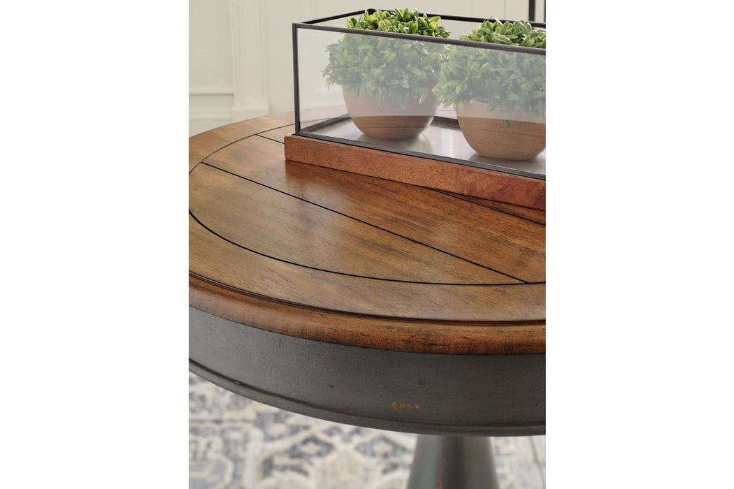 Mirimyn Gray/Brown Accent Table - Lara Furniture