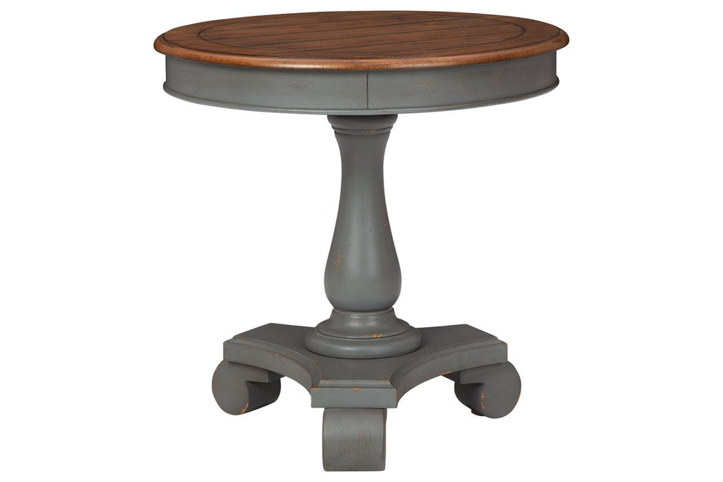 Mirimyn Gray/Brown Accent Table - Lara Furniture