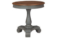 Mirimyn Gray/Brown Accent Table - Lara Furniture