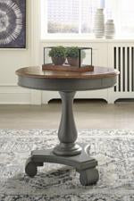 Mirimyn Gray/Brown Accent Table - Lara Furniture