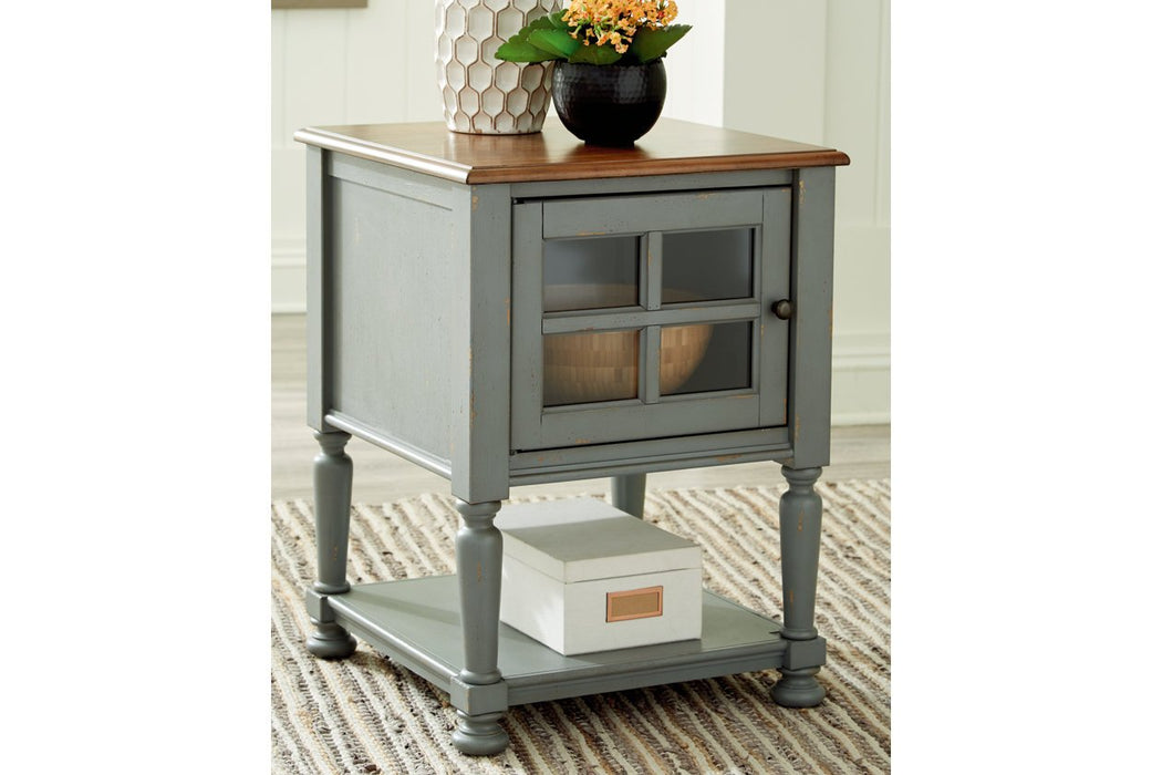 Mirimyn Gray/Brown Accent Cabinet - Lara Furniture