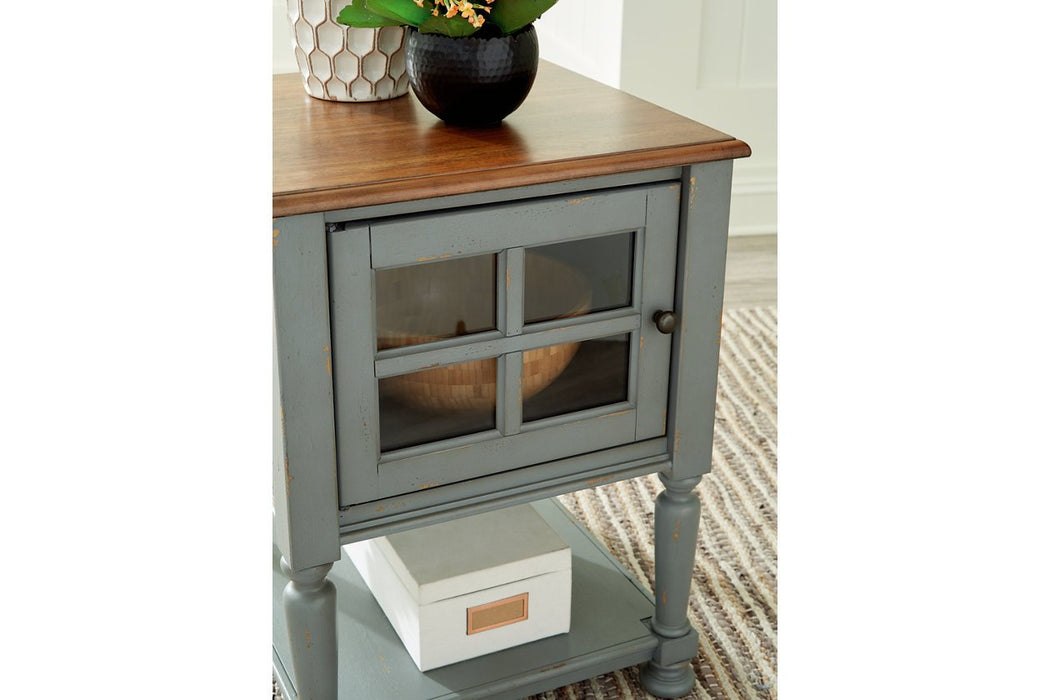 Mirimyn Gray/Brown Accent Cabinet - Lara Furniture