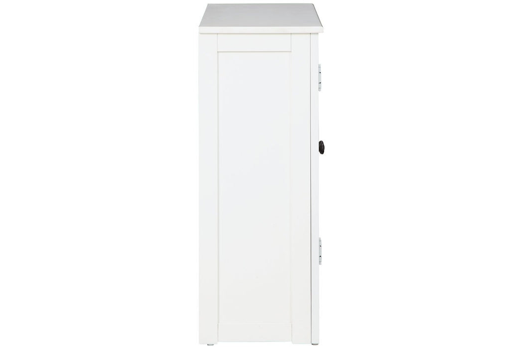 Nalinwood White Accent Cabinet - Lara Furniture