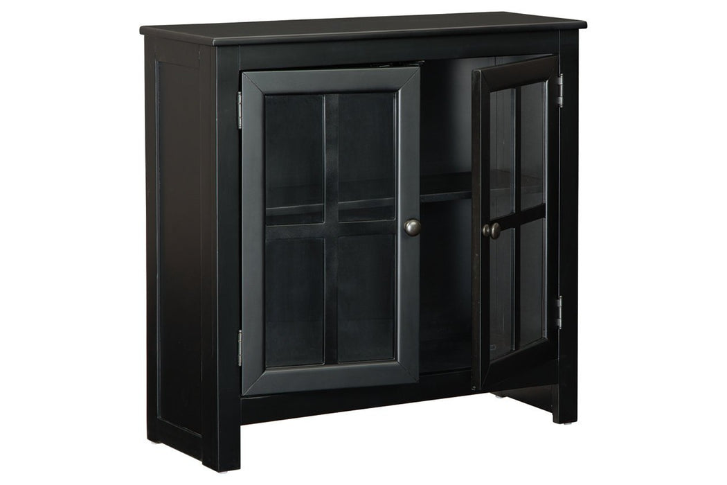 Nalinwood Black Accent Cabinet - Lara Furniture