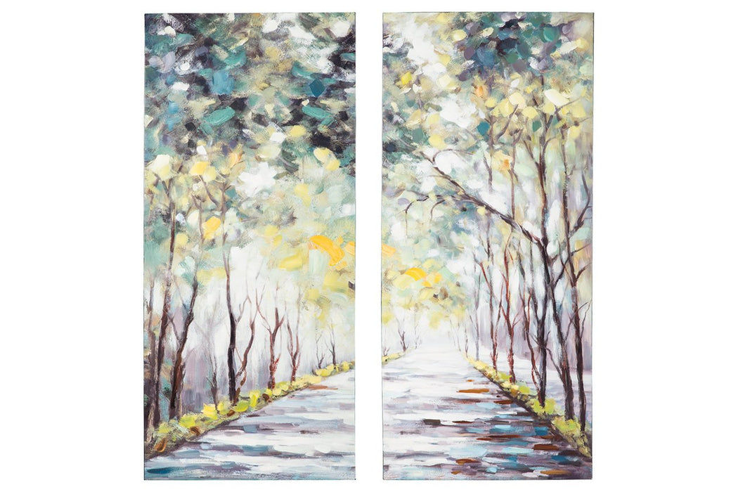 Donagh Green Wall Art (Set of 2) - Lara Furniture