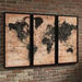 Pollyanna Tan/Black Wall Art (Set of 3) - Lara Furniture