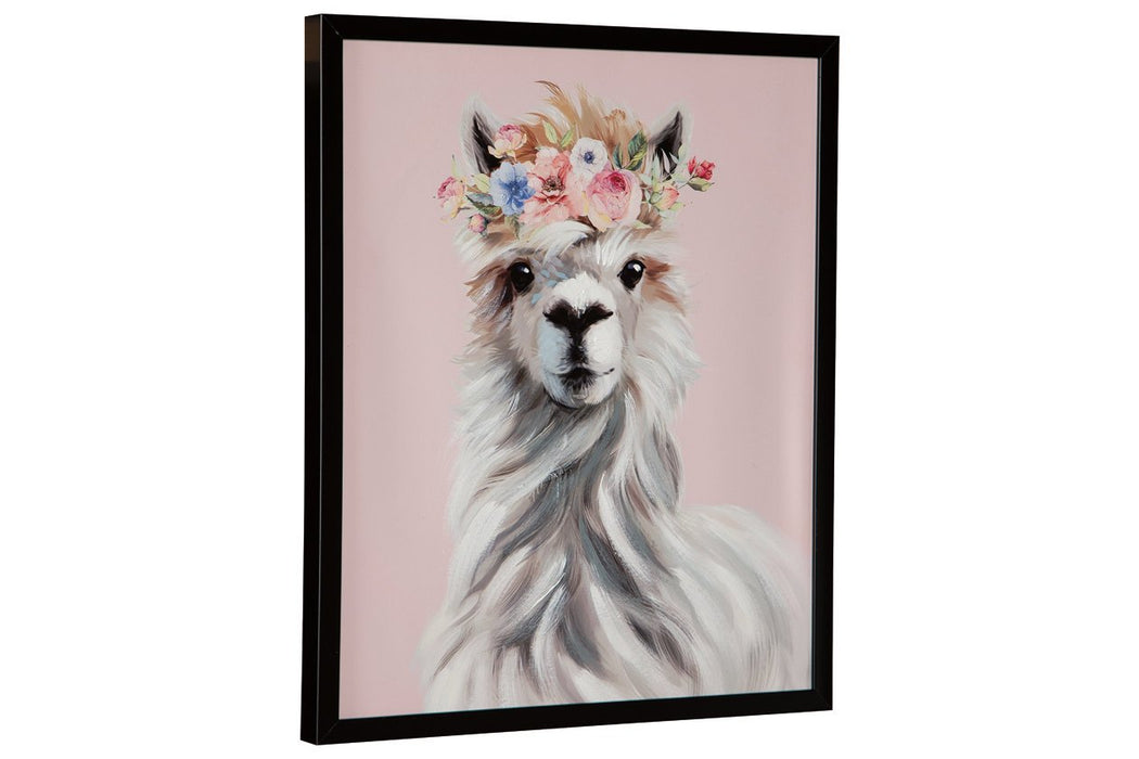 Josie Pink/White/Gray Wall Art - Lara Furniture