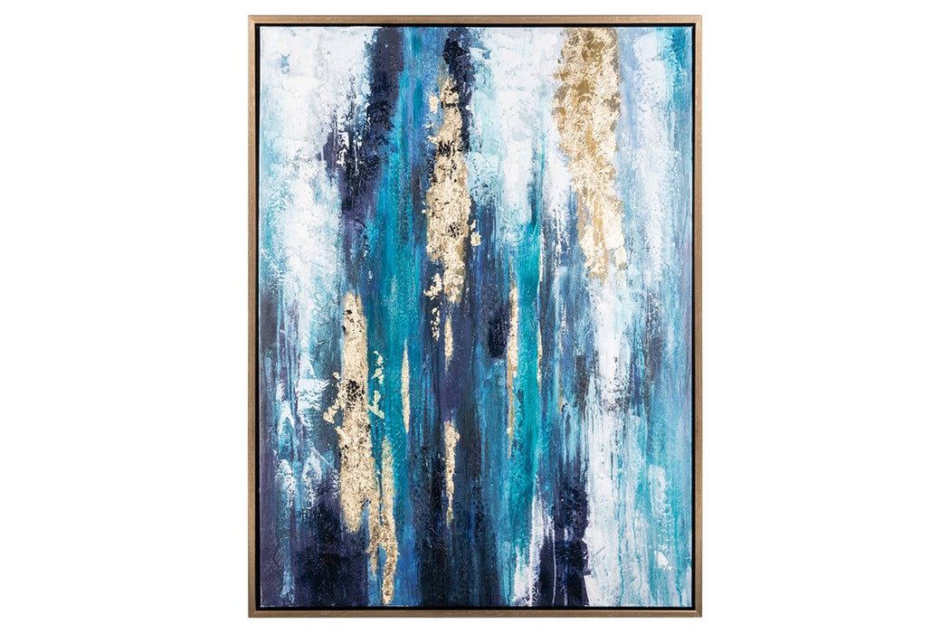 Dinorah Teal Blue Wall Art - Lara Furniture