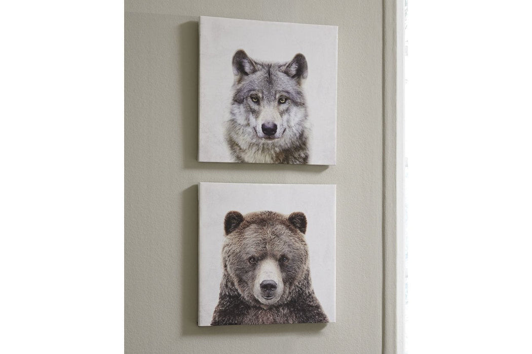 Albert Gray/Brown Wall Art (Set of 2) - Lara Furniture