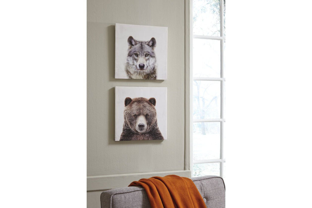 Albert Gray/Brown Wall Art (Set of 2) - Lara Furniture