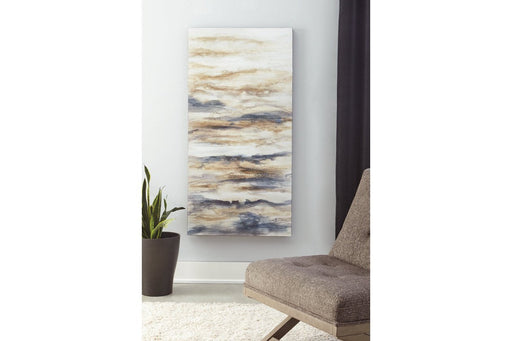 Joely Blue/Tan Wall Art - Lara Furniture