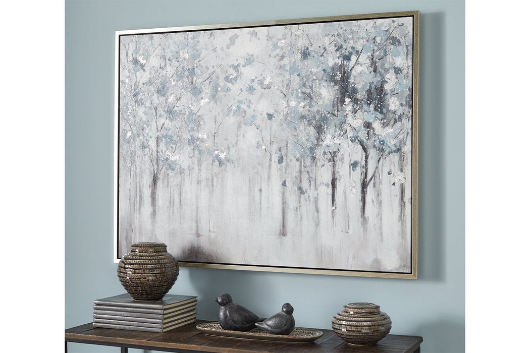 Breckin Blue/Gray/White Wall Art - Lara Furniture