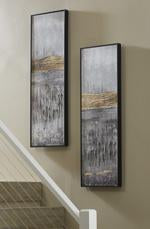 Aniyah Black/Gold/White Wall Art (Set of 2) - Lara Furniture