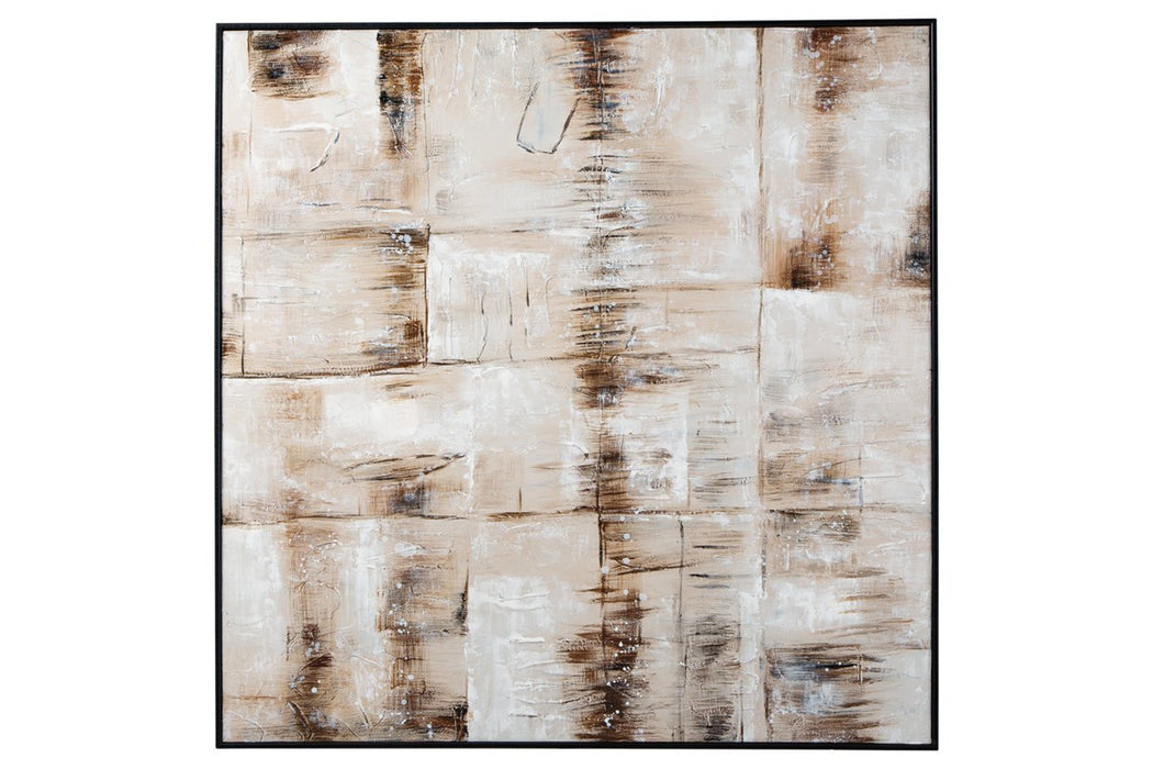 Jovia Tan/Brown Wall Art - Lara Furniture