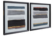 Hallwood Black/White/Gray Wall Art (Set of 2) - Lara Furniture