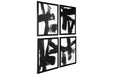 Doro Black/White Wall Art (Set of 4) - Lara Furniture
