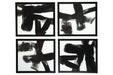 Doro Black/White Wall Art (Set of 4) - Lara Furniture