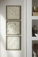 Odella Cream/Taupe Wall Decor (Set of 3) - Lara Furniture