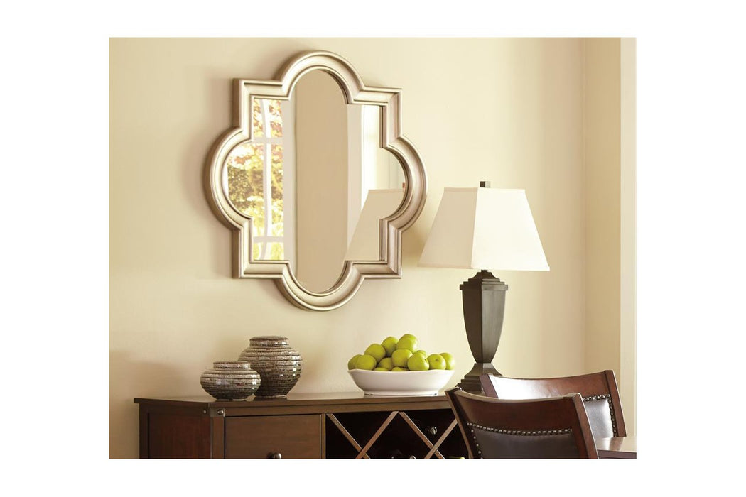 Desma Champagne Accent Mirror - Lara Furniture