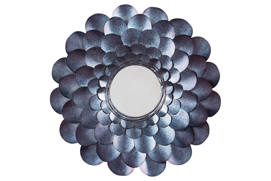 Deunoro Blue Accent Mirror - Lara Furniture