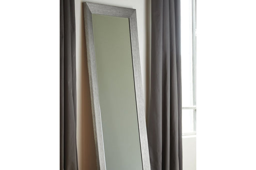 Duka Silver Finish Floor Mirror - Lara Furniture