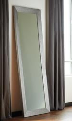 Duka Silver Finish Floor Mirror - Lara Furniture