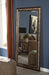 Dulal Antique Silver Finish Floor Mirror - Lara Furniture