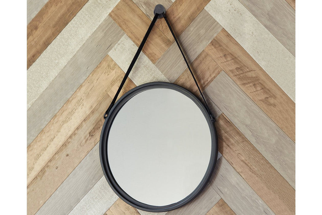 Dusan Black Accent Mirror - Lara Furniture