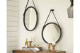 Dusan Black Accent Mirror - Lara Furniture