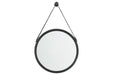 Dusan Black Accent Mirror - Lara Furniture