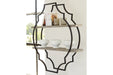 Candon Antique Gray/Black Wall Shelf - Lara Furniture