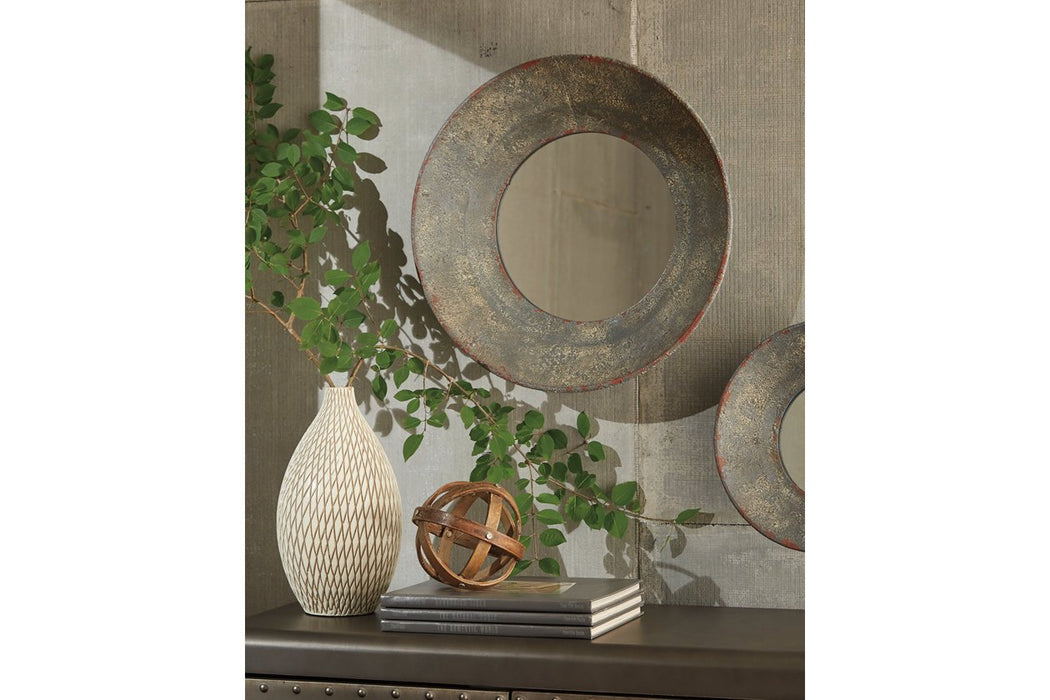 Carine Gray Accent Mirror - Lara Furniture