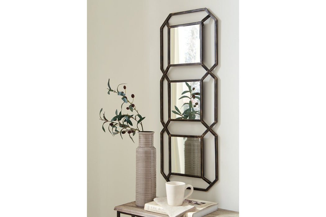 Savane Antique Gold Finish Accent Mirror - Lara Furniture